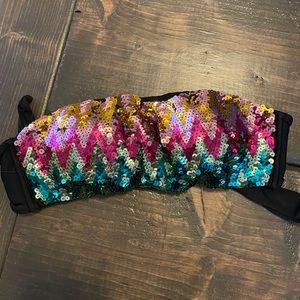Victoria’s Secret sequin bikini top - multi color